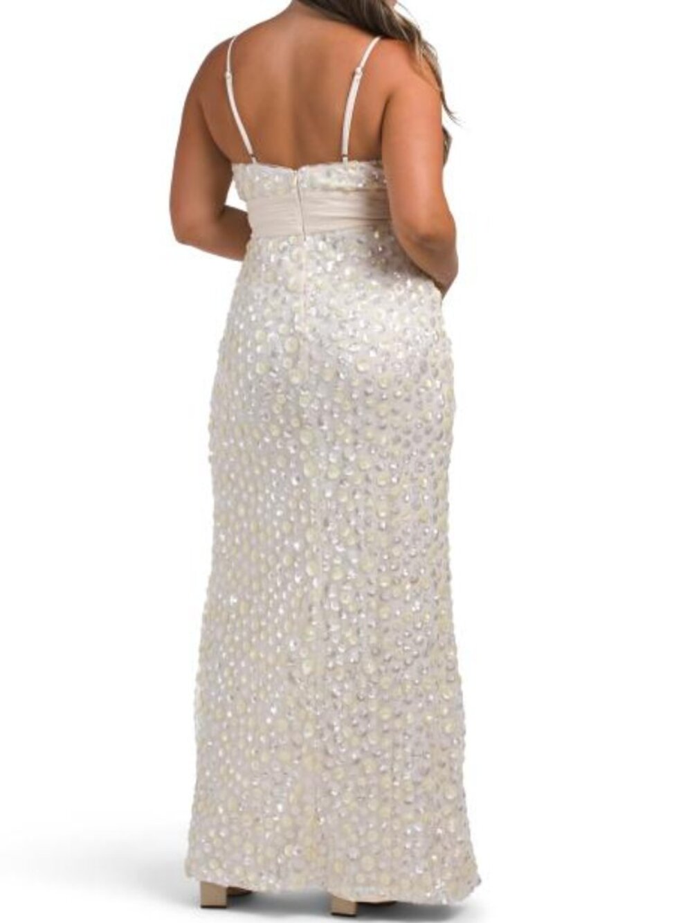 MORGAN 3d Floral Embroidered Sequin Gown - Picture 2 of 3